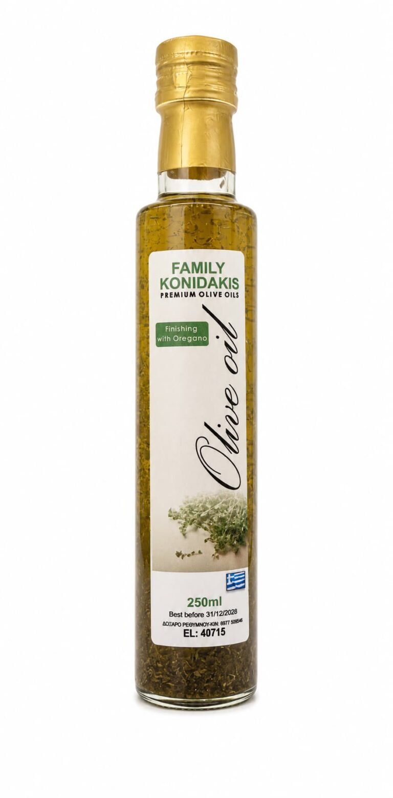 Ελαιόλαδο Mε Ρίγανη Σε Γυάλινη Φιάλη 250ml